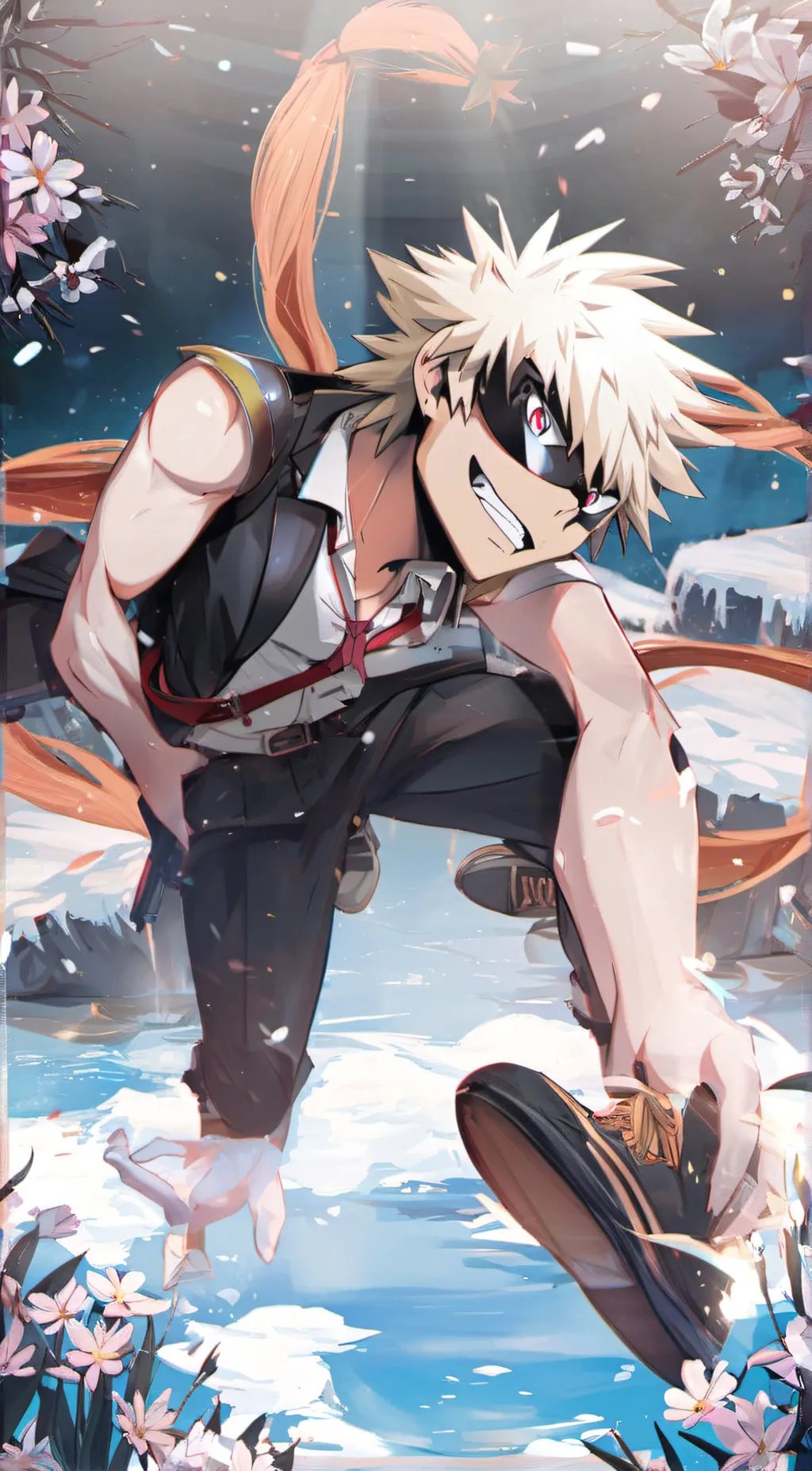 ai character: Bakugo ✨ background