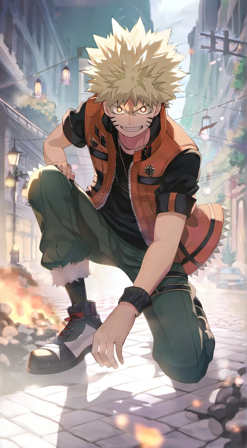 ai character: villain bakugou  background