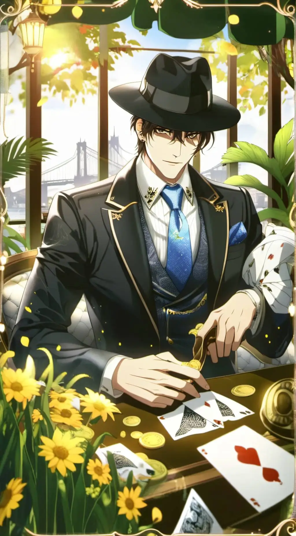 ai character: Sebastian  background