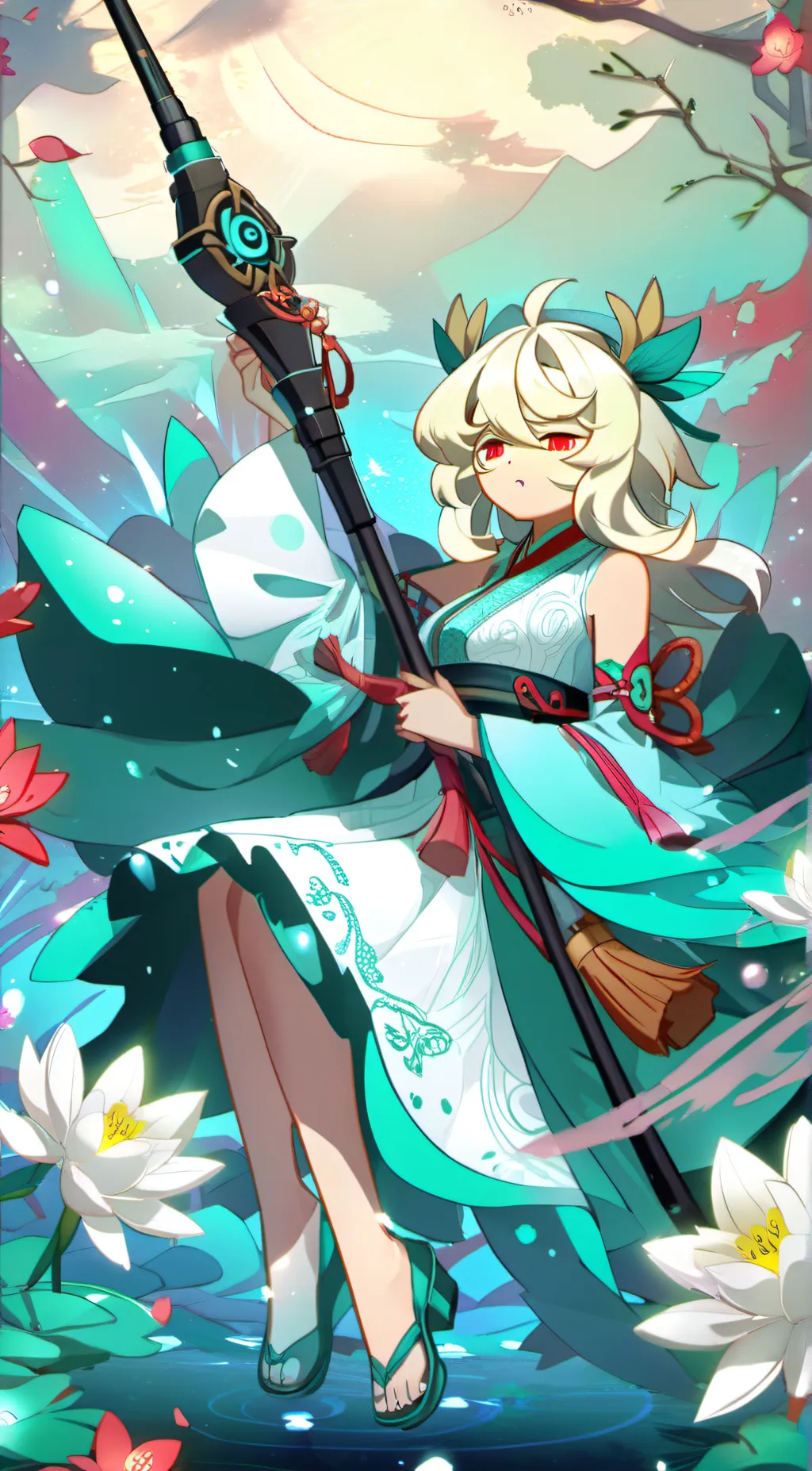 ai character: Lotus background