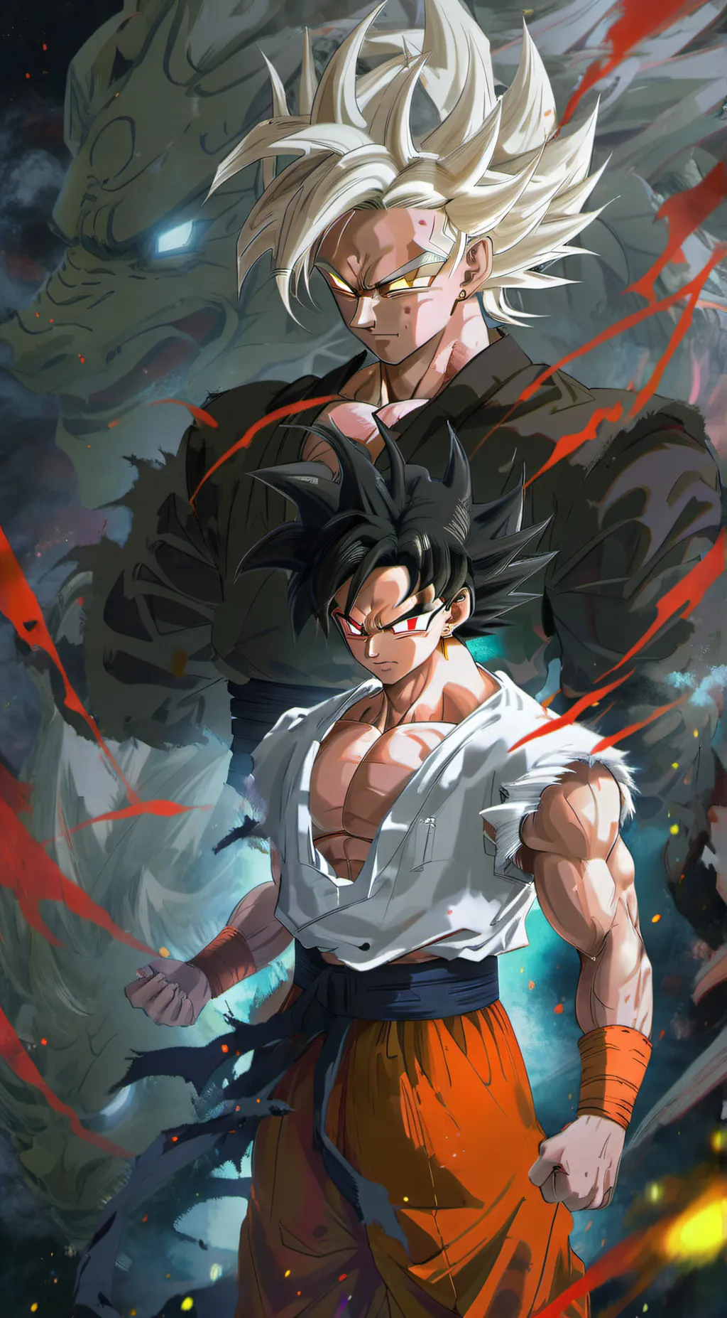 ai character: Goku and gohan background