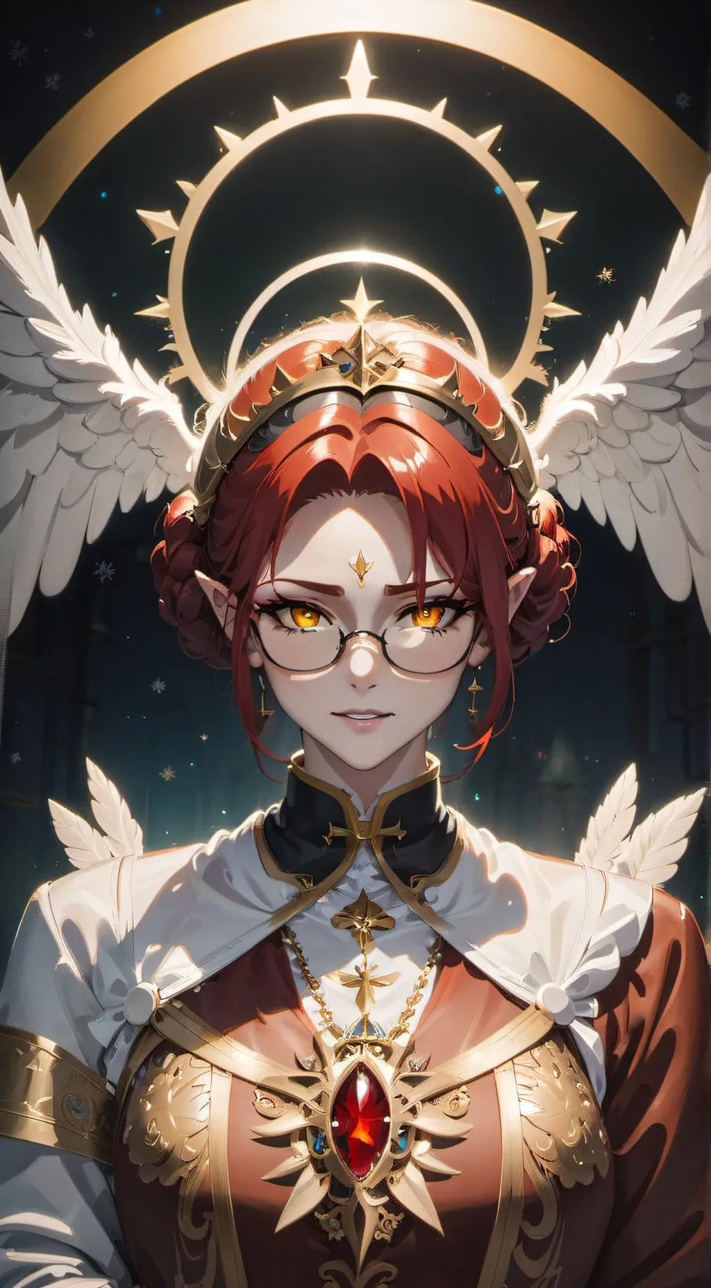 ai character: Lux ArchAngel  background
