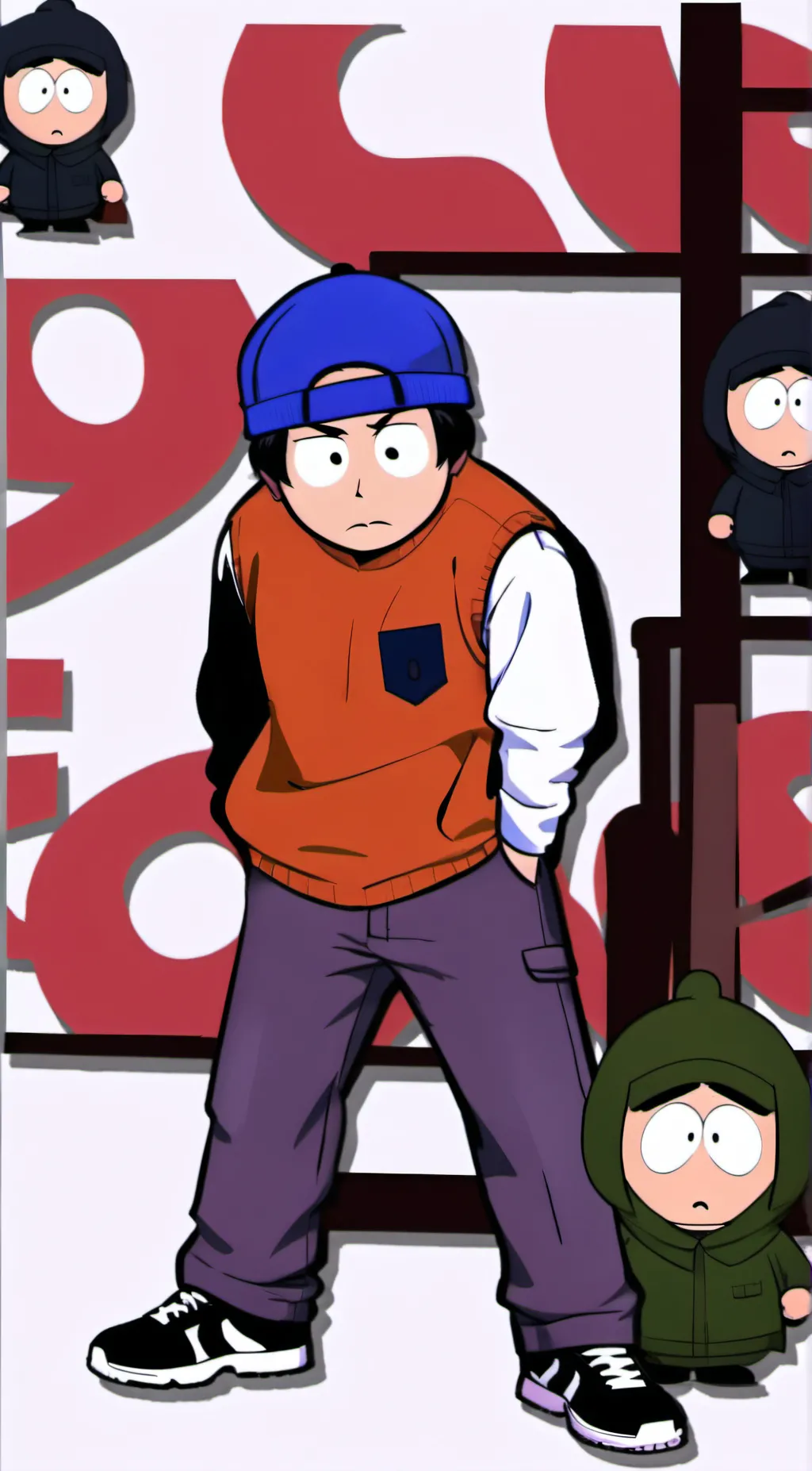 ai character: Goth stan background