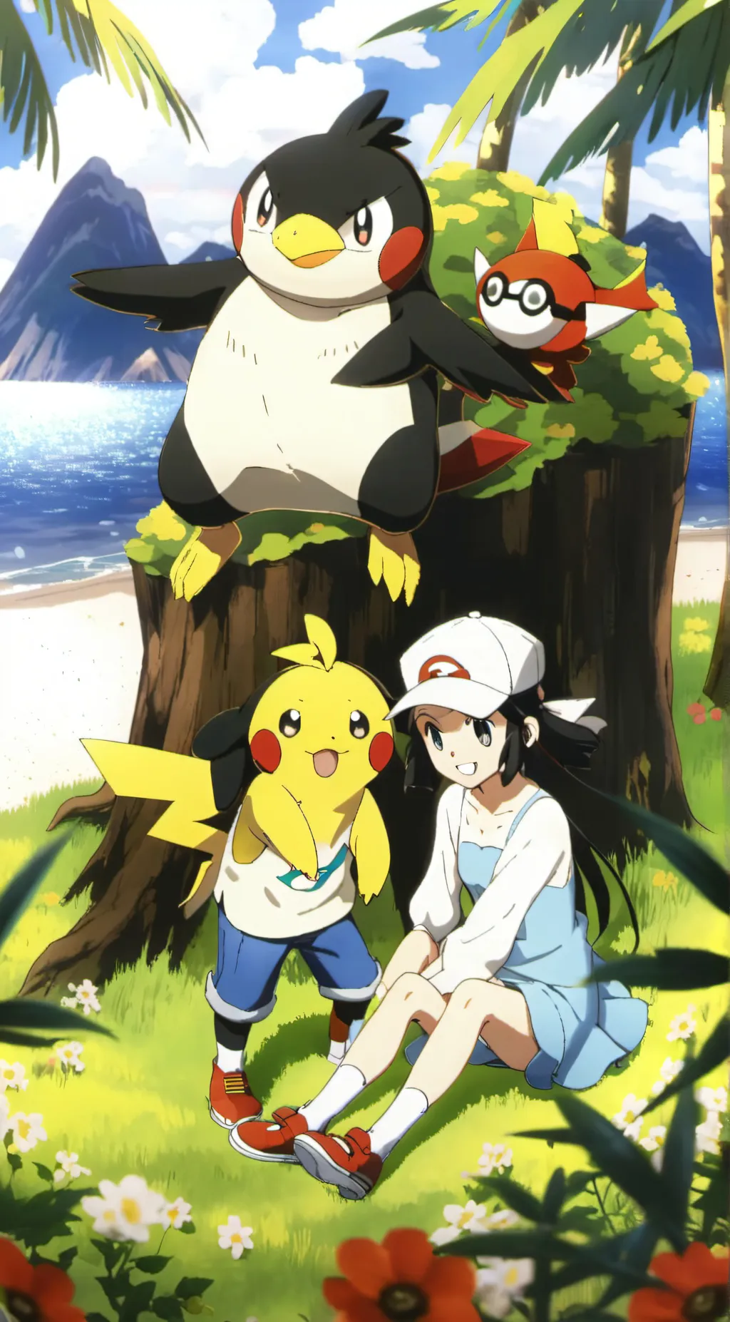 ai character: Pokémon plush  background