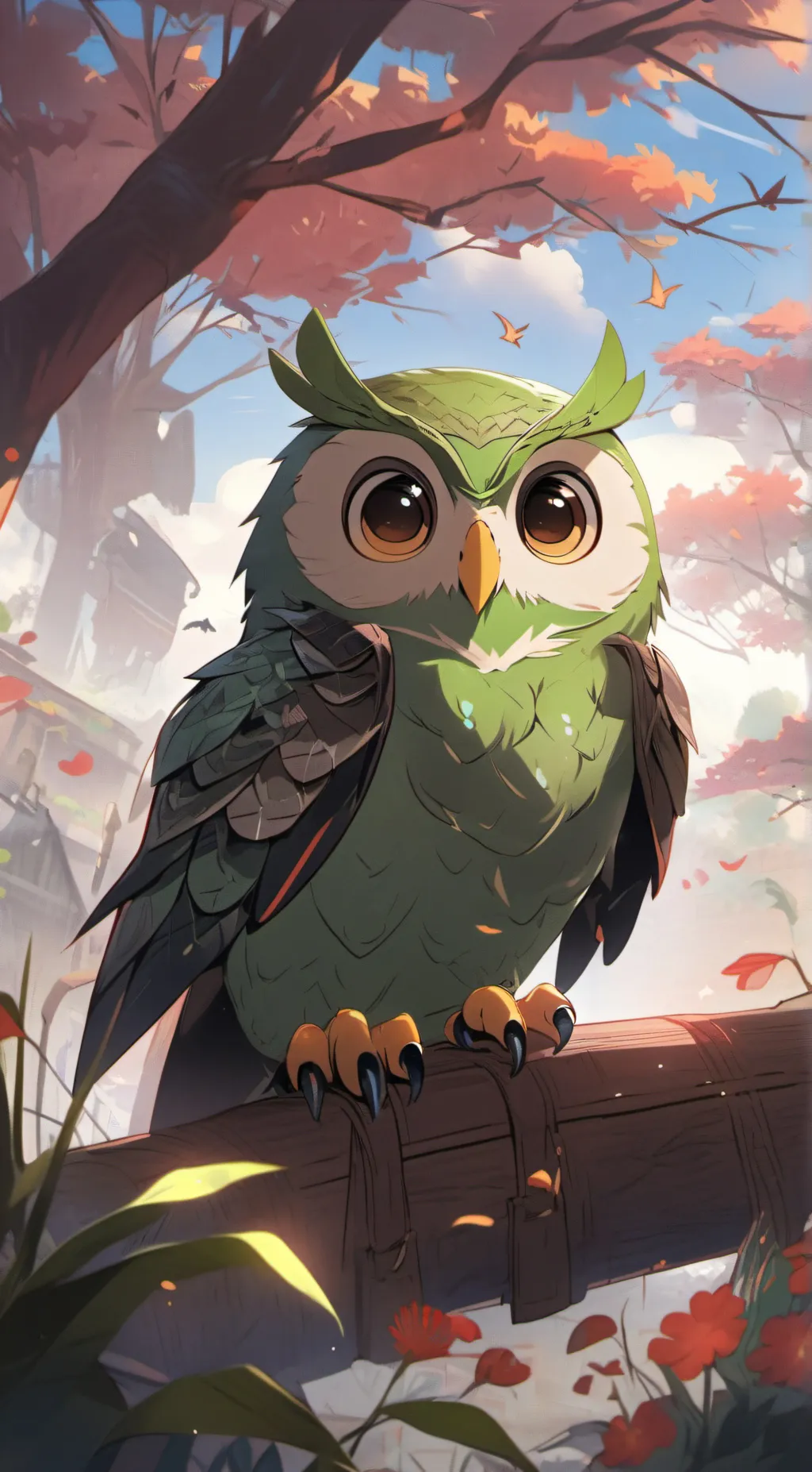 ai character: Duolingo bird background