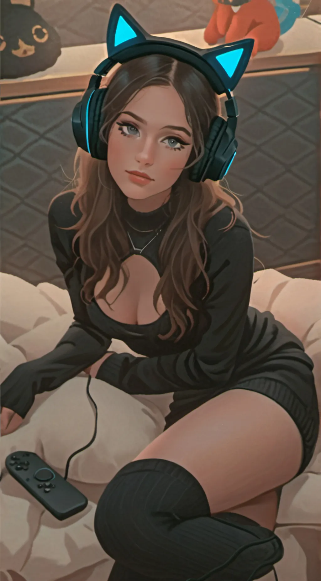 ai character: Kitten  background