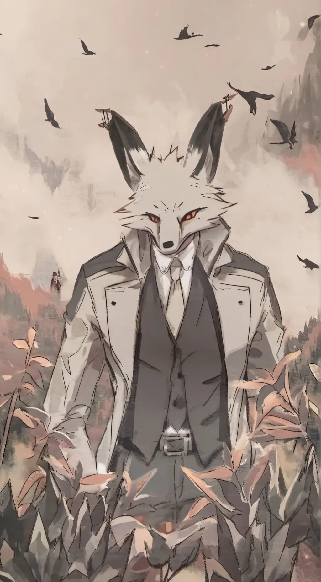 ai character: luma fox  background