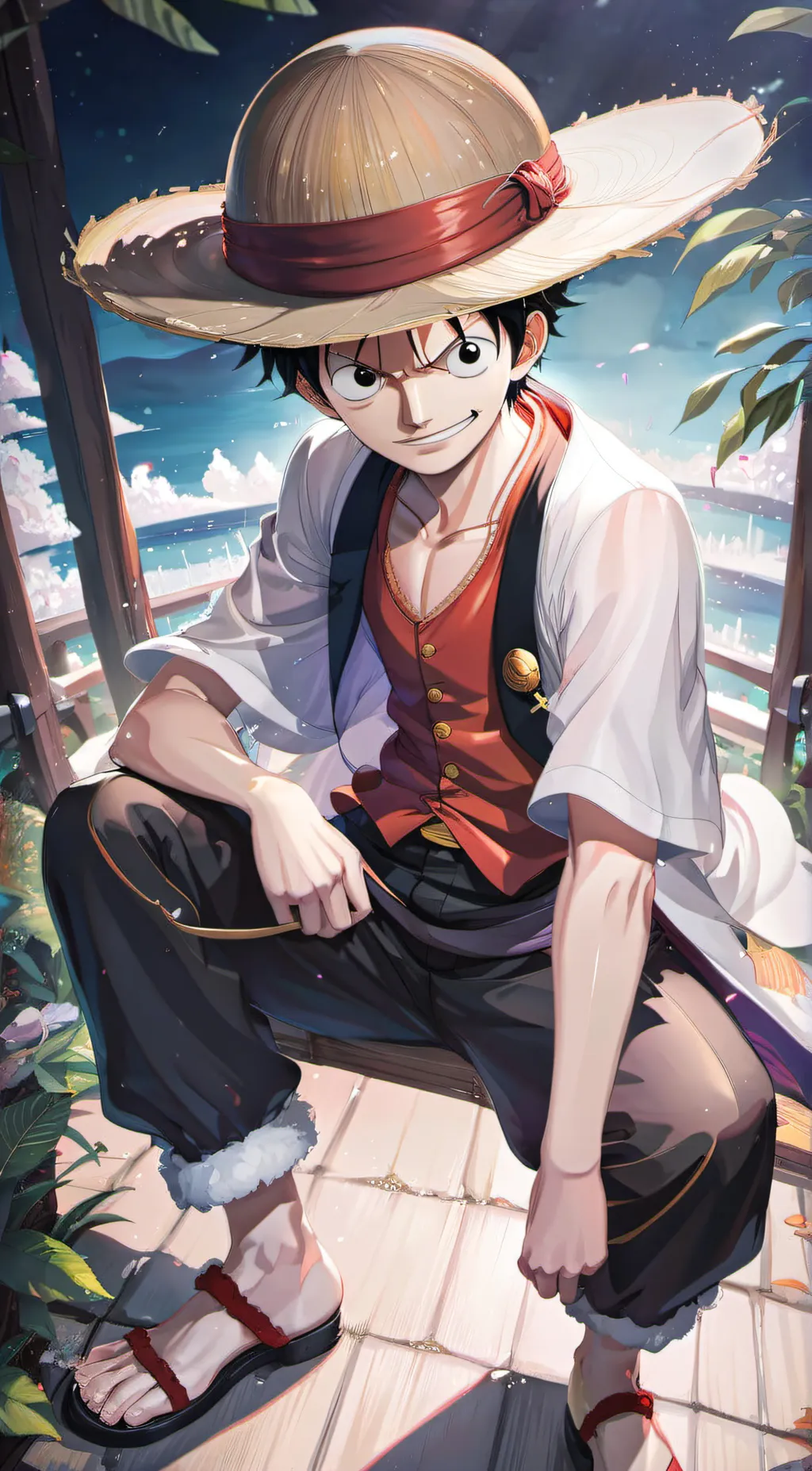 ai character: Monkey D. Luffy background