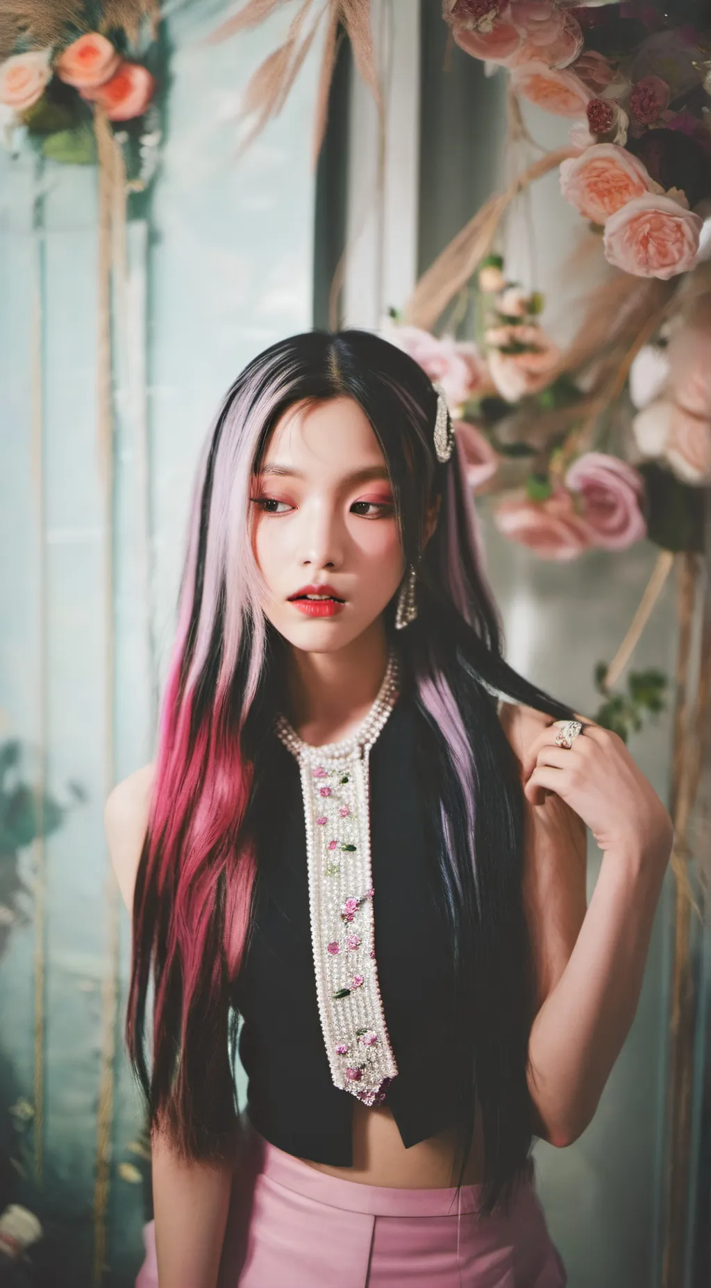 ai character: SONG YUQI  background