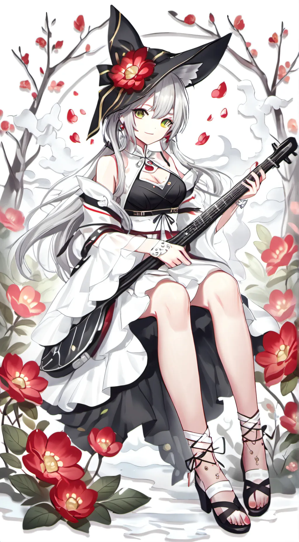 ai character: rose background