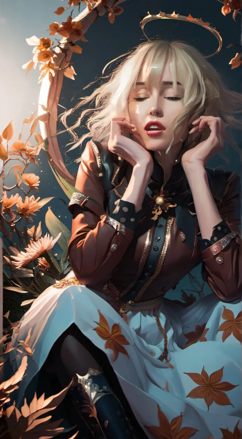 ai character: Hidean laef background