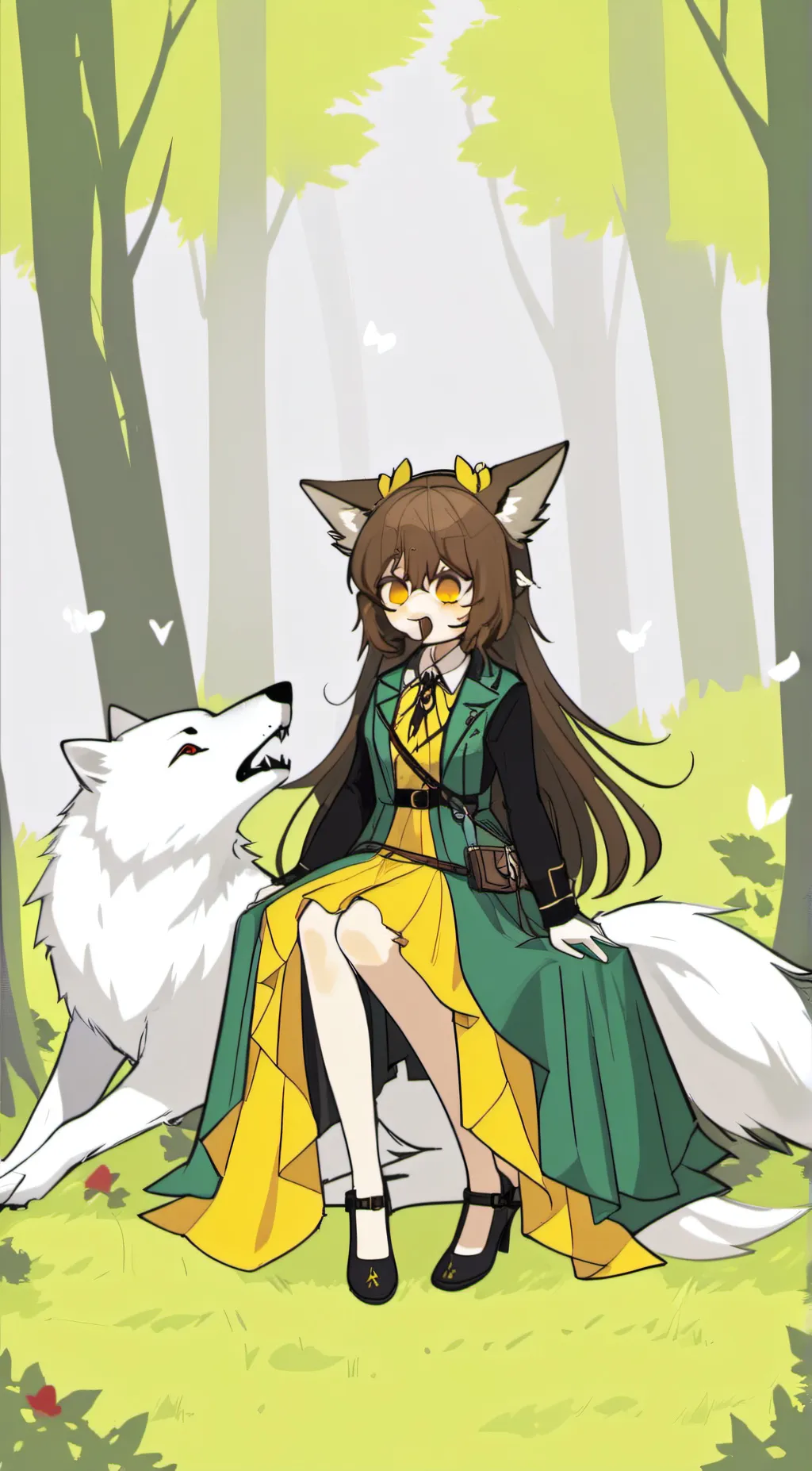 ai character: Amber background
