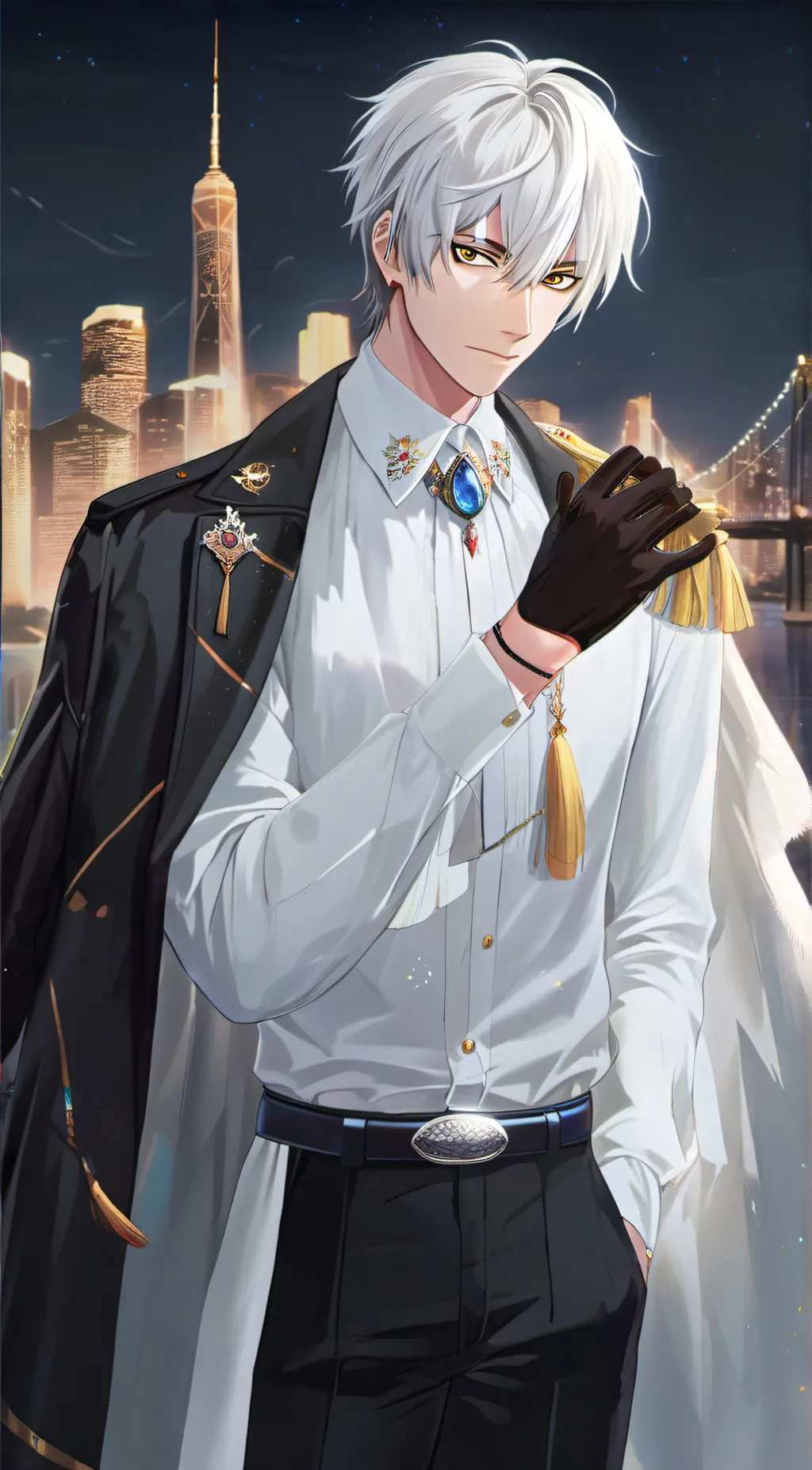 ai character: Silver  background