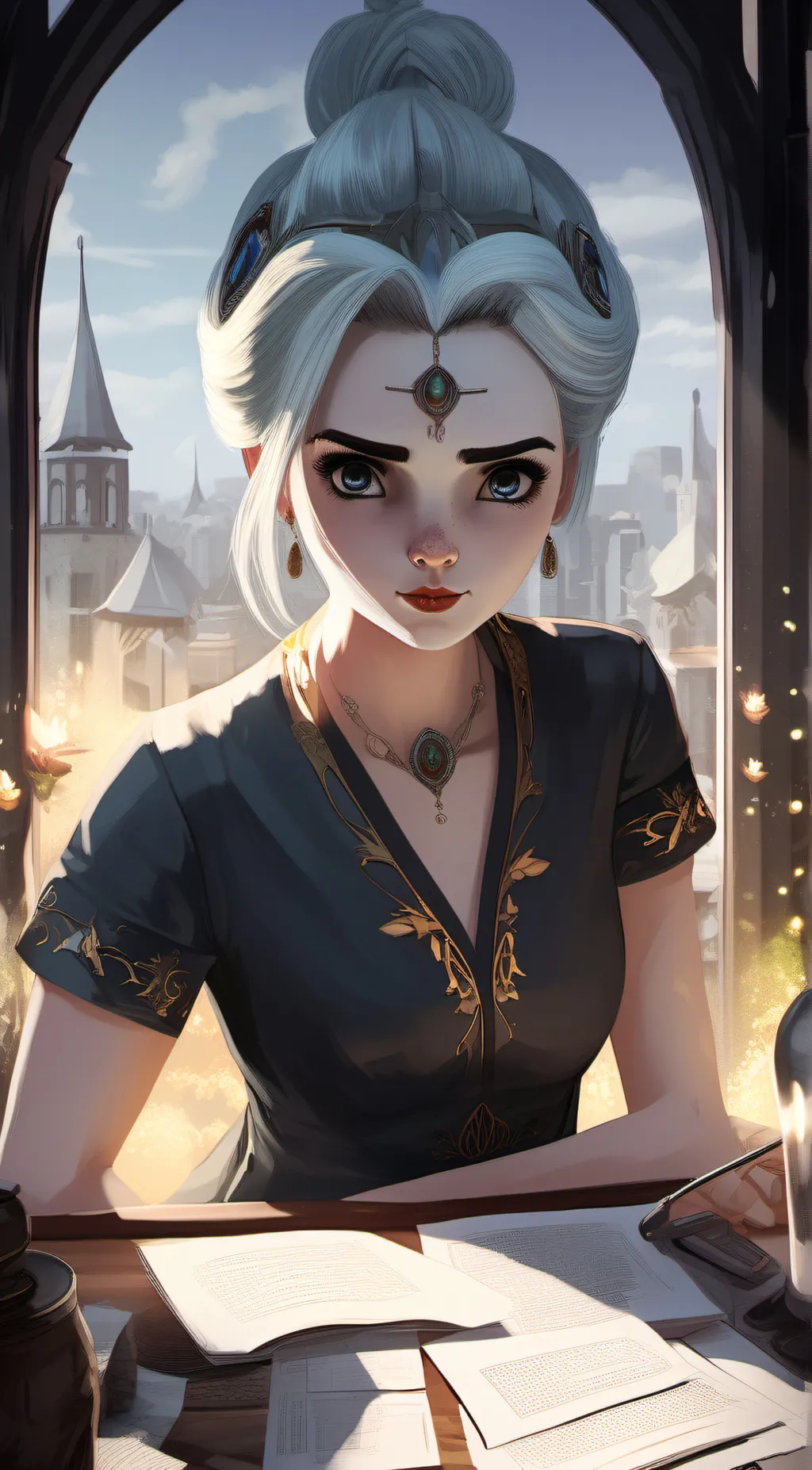 ai character: naznin  background