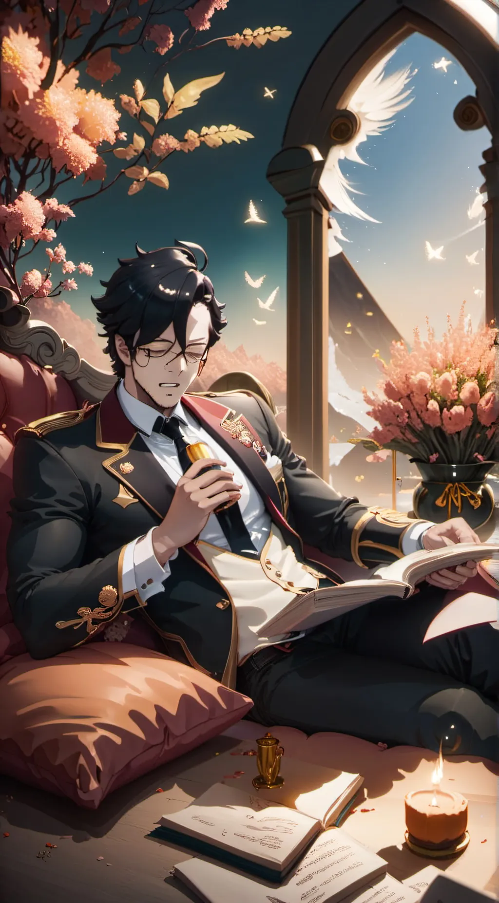 ai character: Tsukasa  background