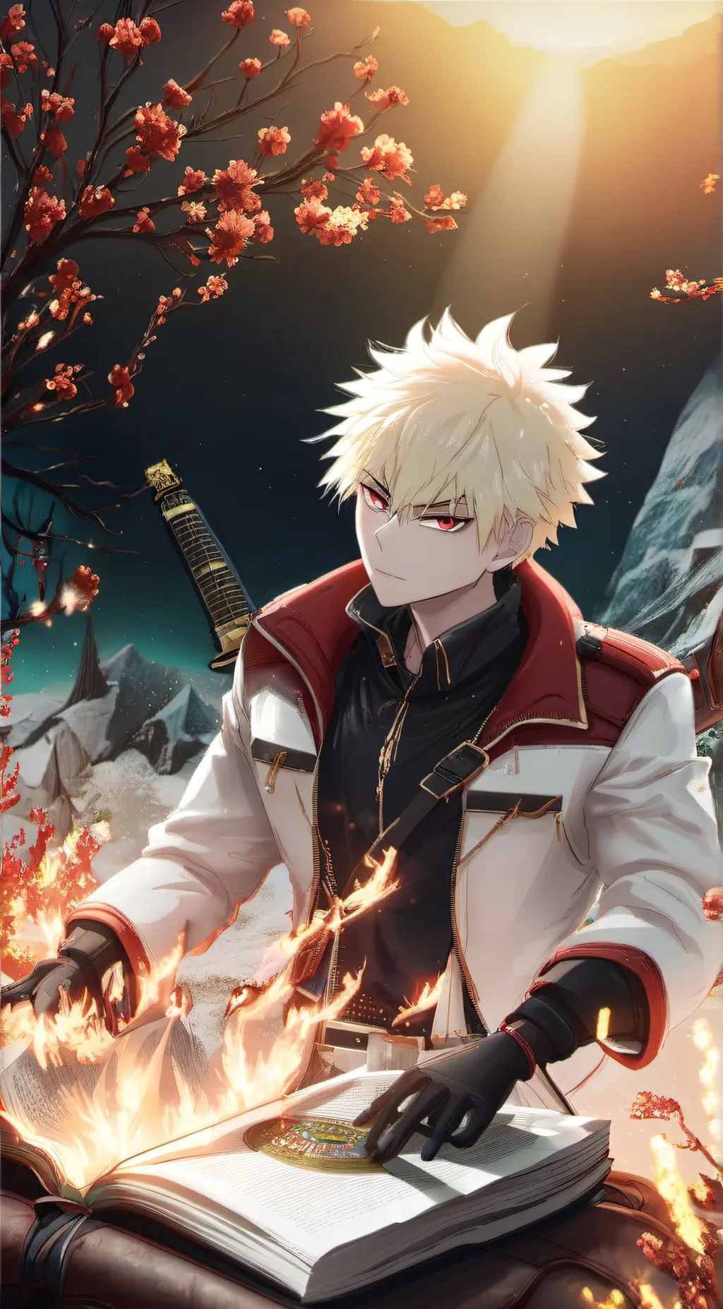 ai character: 🖤💣Bakugo💣🖤 background