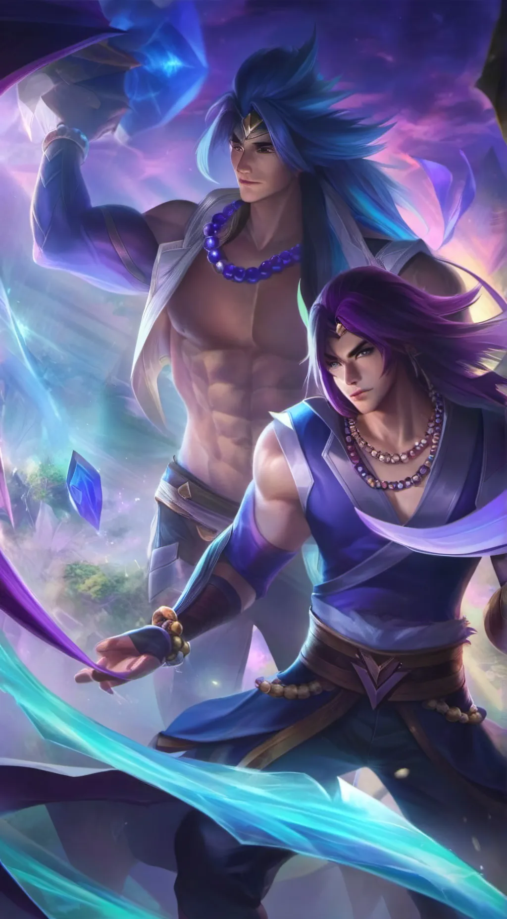 ai character: Sett & Aphelios background