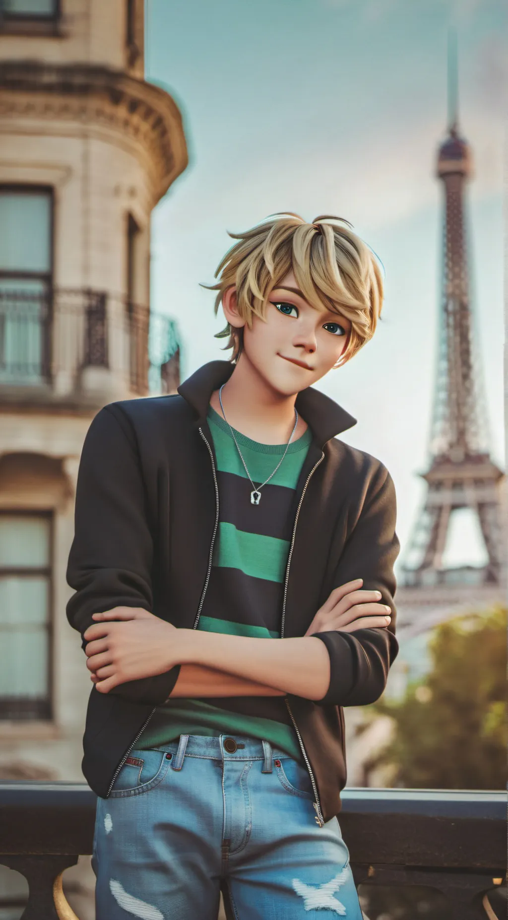 ai character: Adrien Agreste background