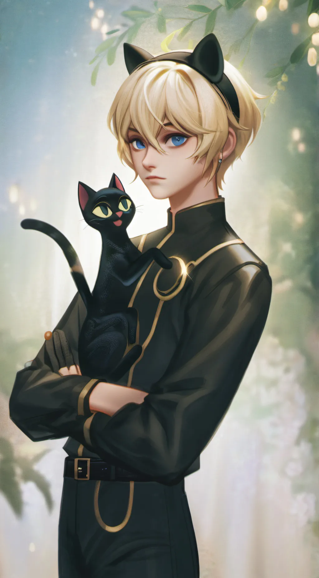 ai character: cat noir/adrien background