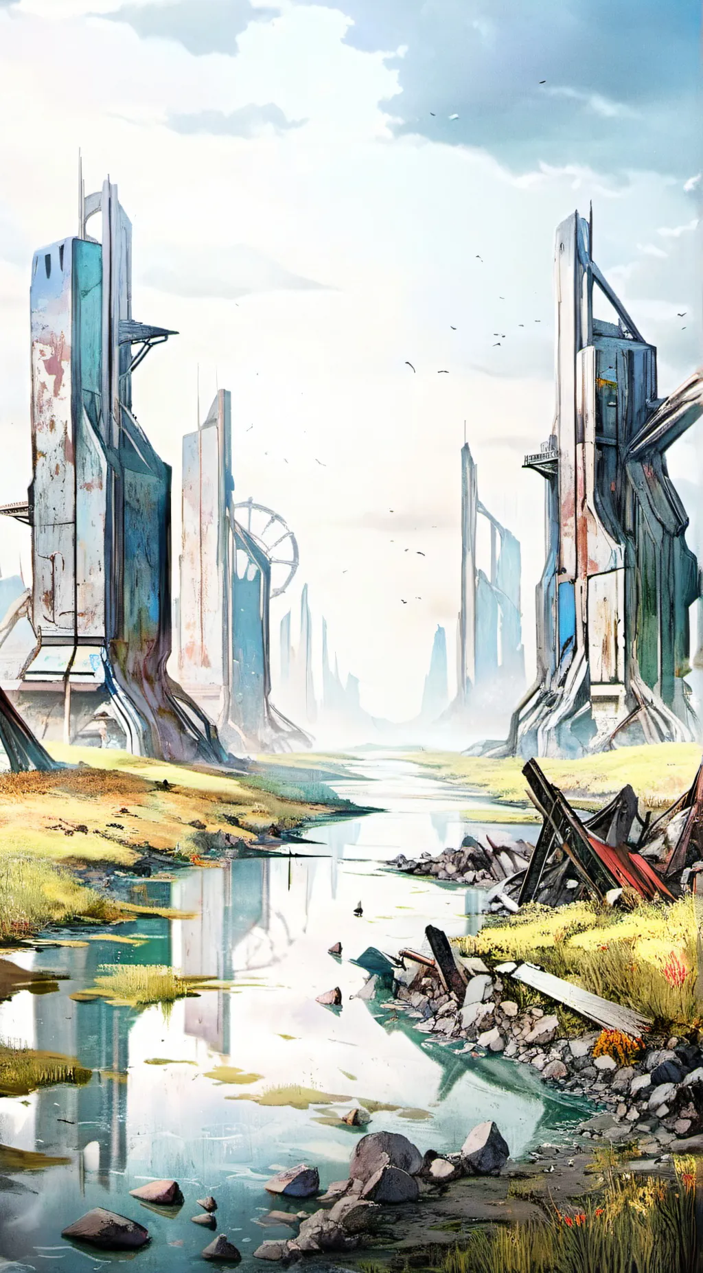 ai character: Apocalyptic Earth background