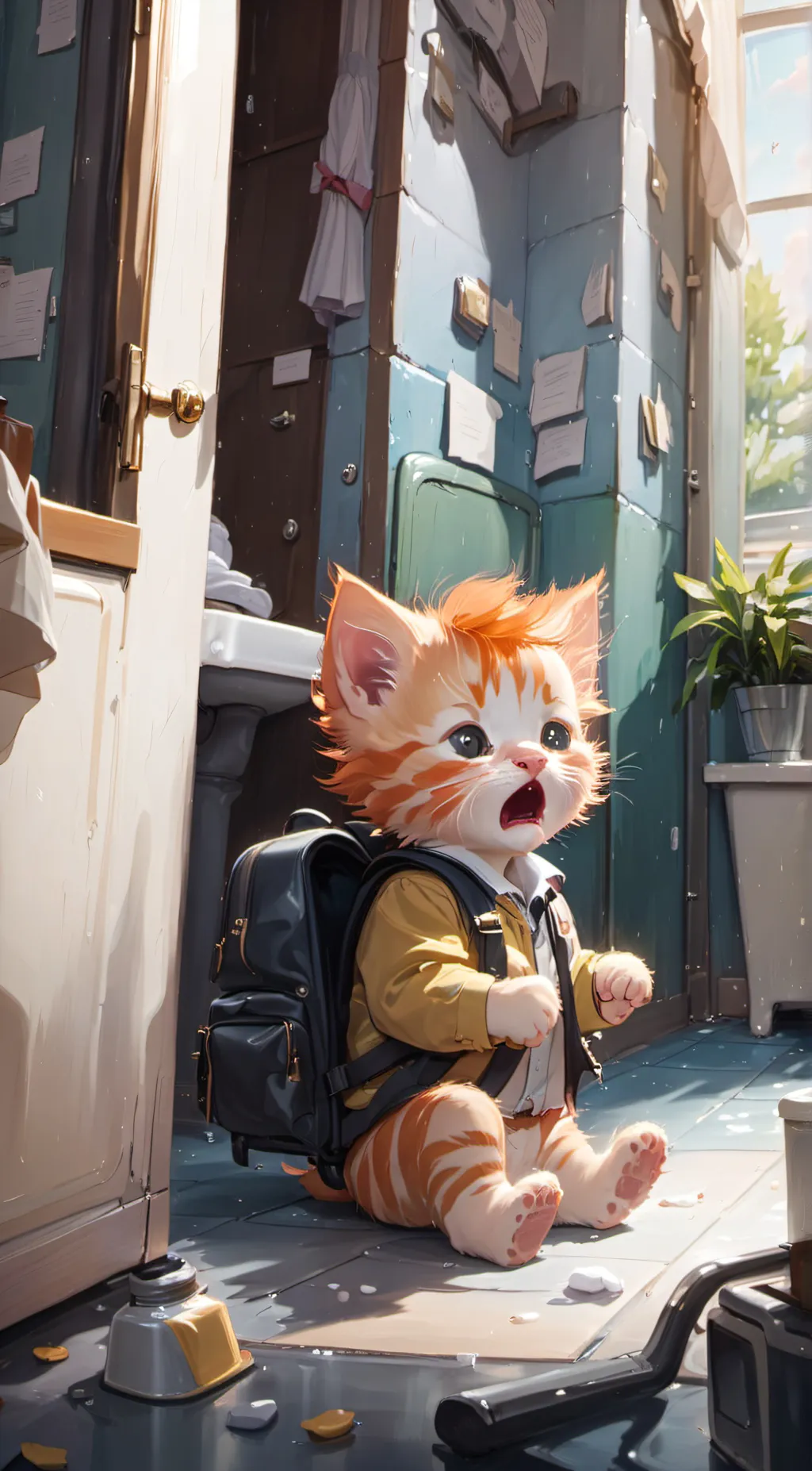ai character: Neko  background