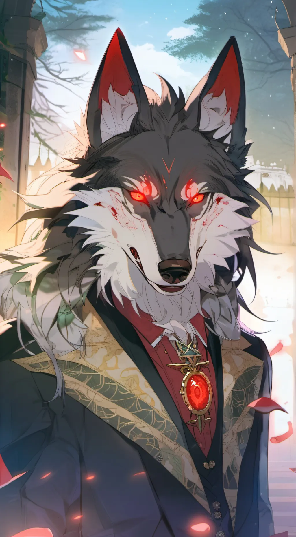ai character: Vampire wolf background