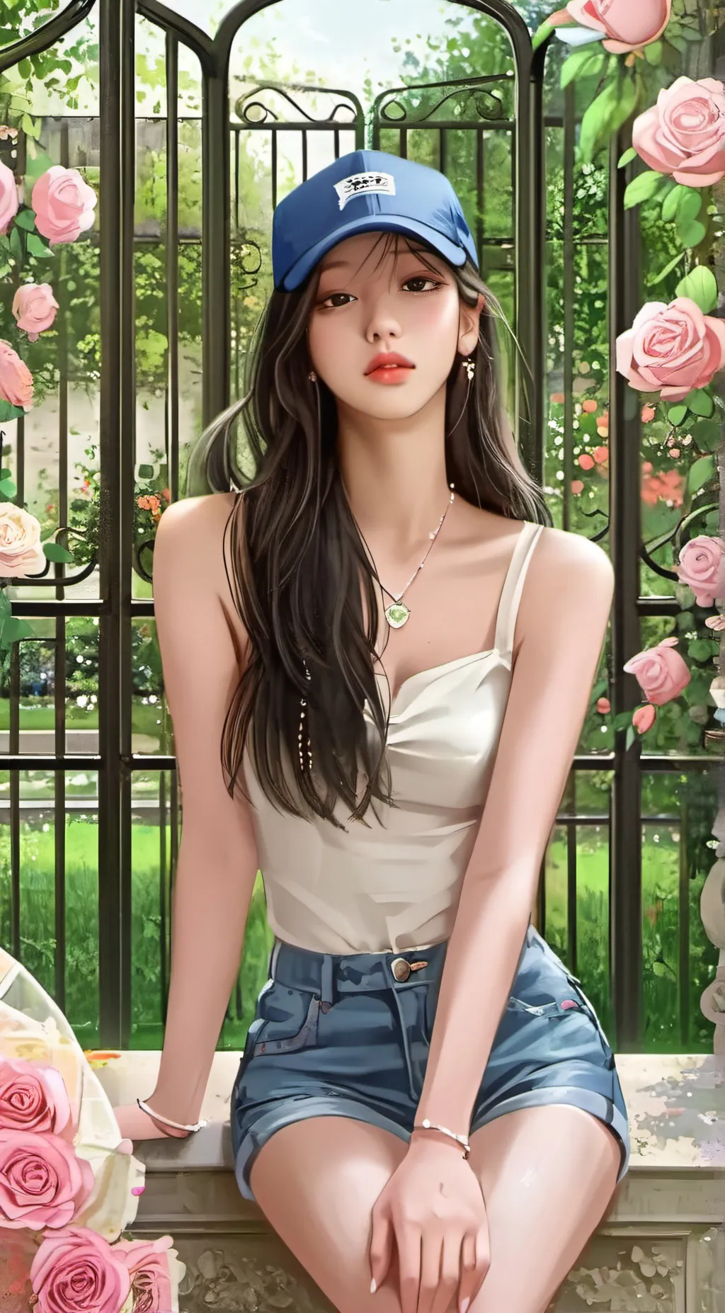 ai character: wonyoung  background