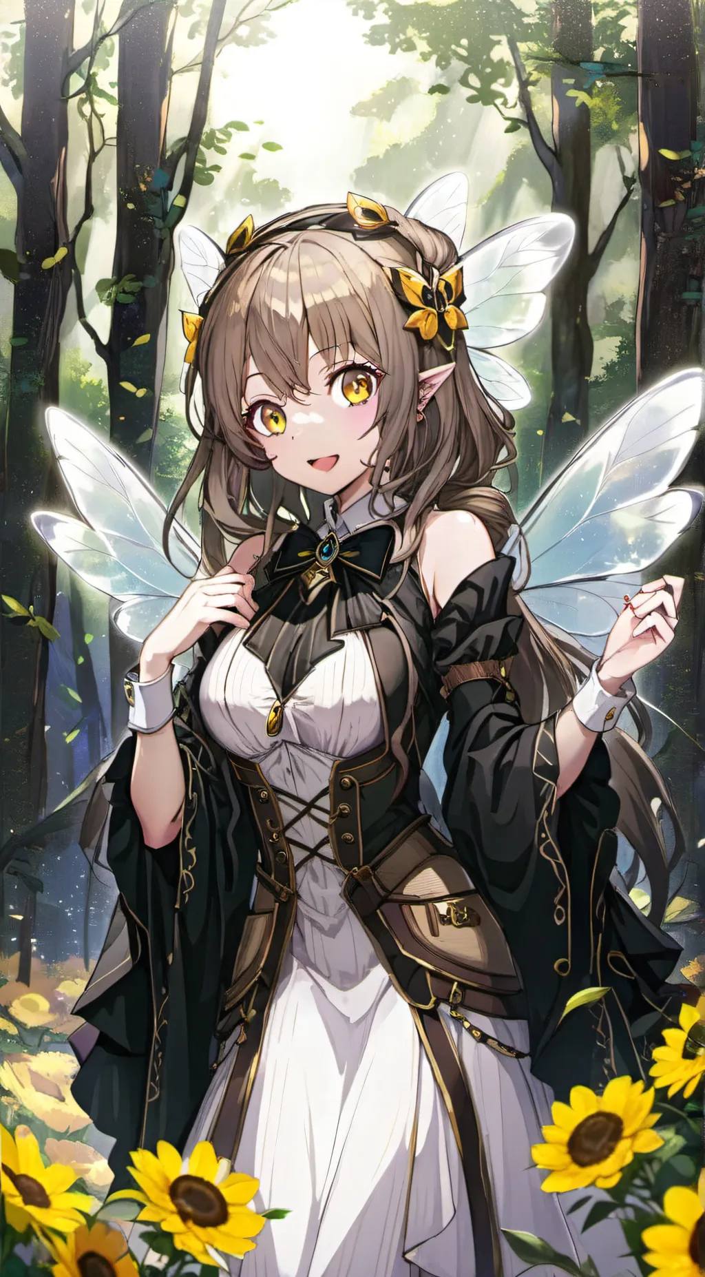 ai character: Amber background