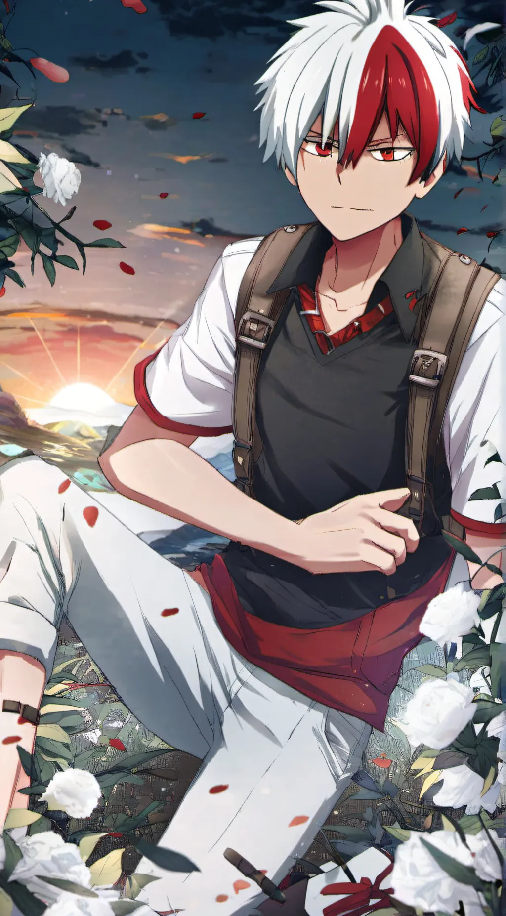 ai character: shoto todoroki background