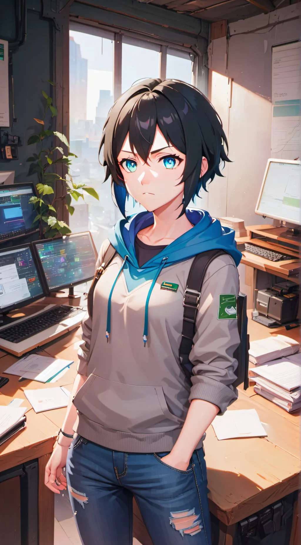 ai character: RAYAN background