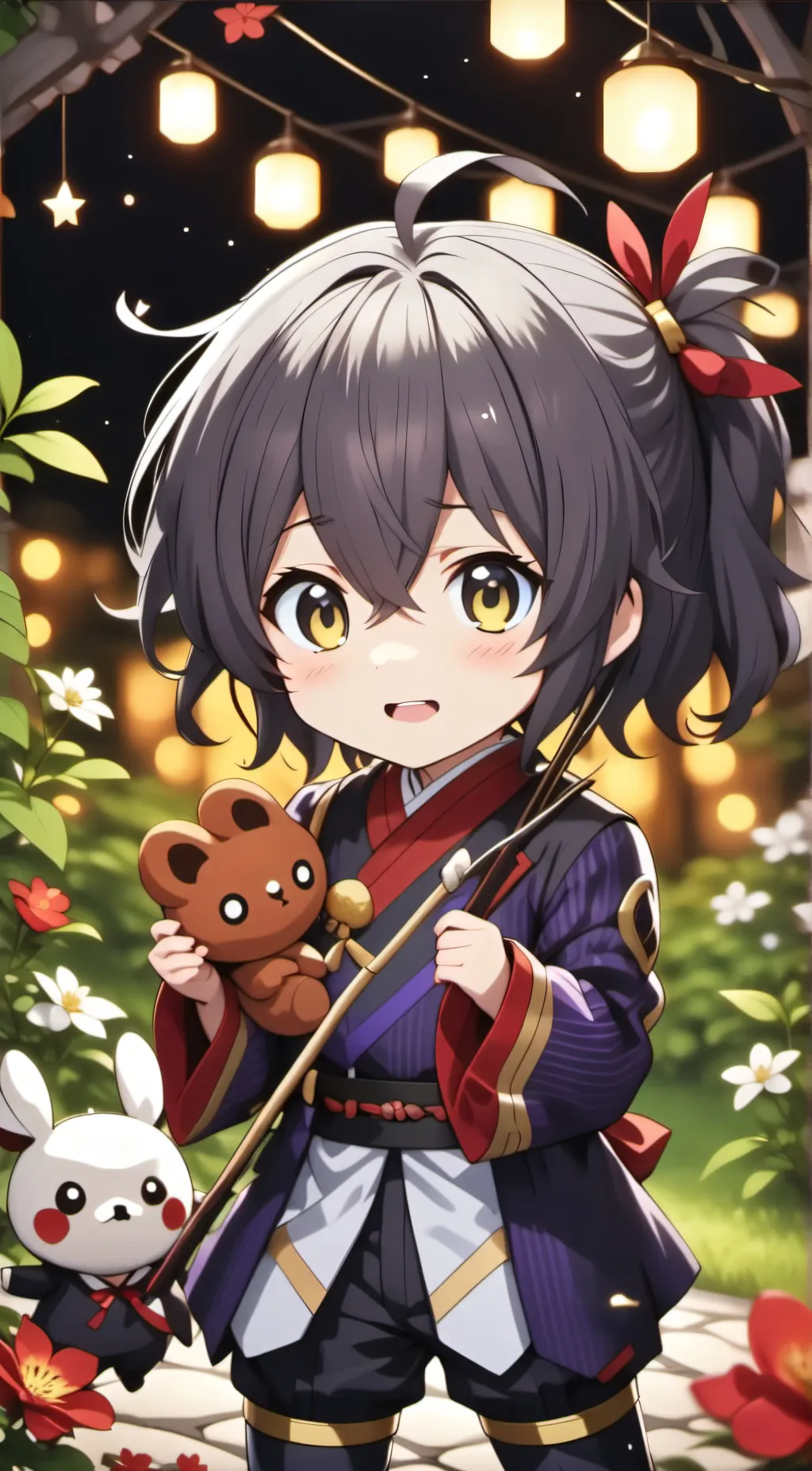 ai character: chibi tanjiro background
