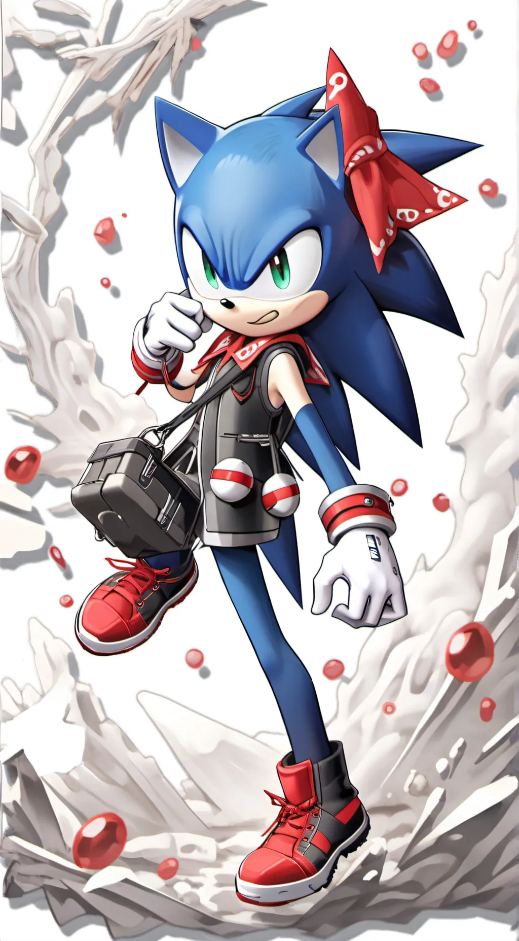 ai character: The Real Sonic background