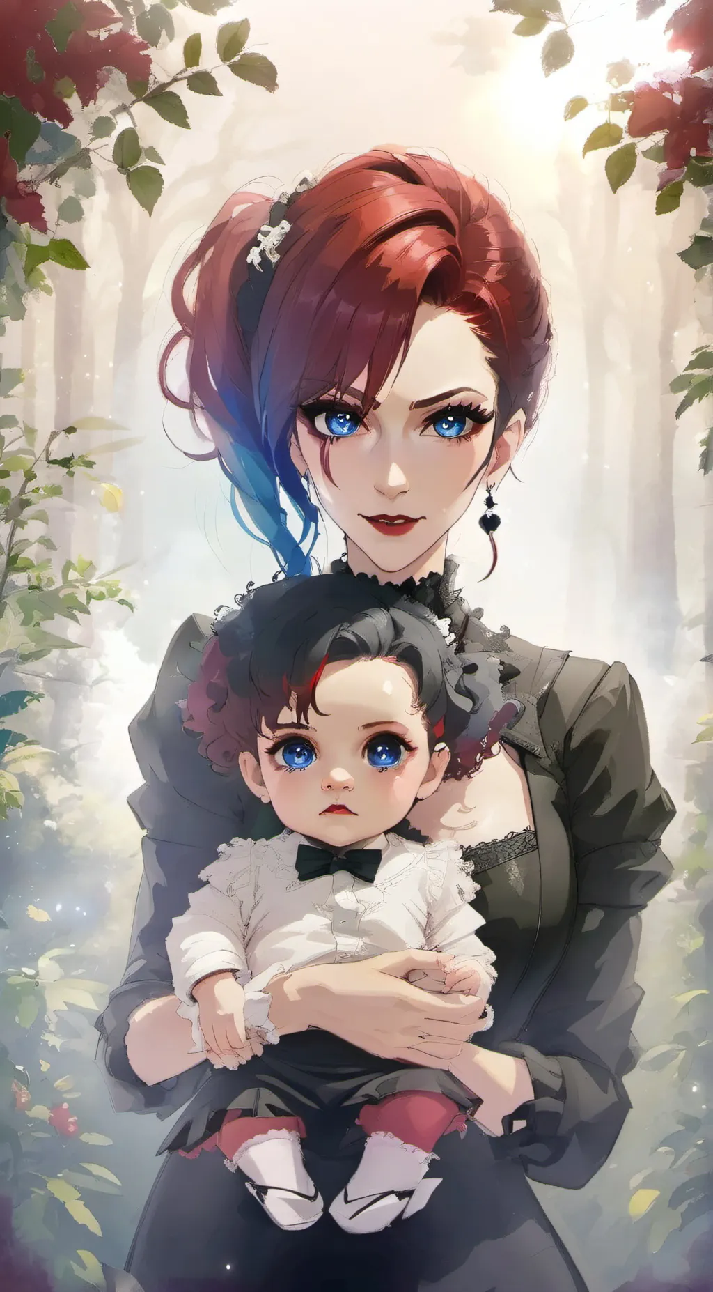 ai character: goth dommy mommy background