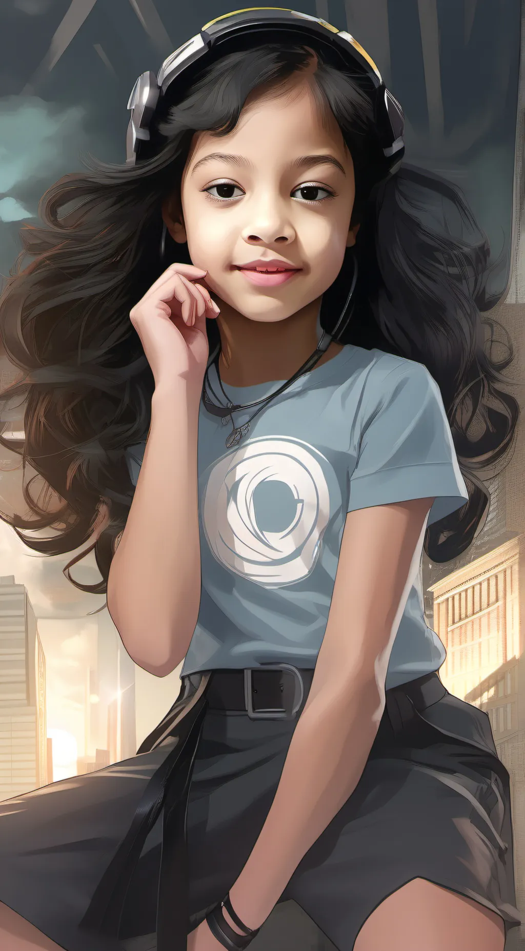ai character: Alpha Girl (Summer background