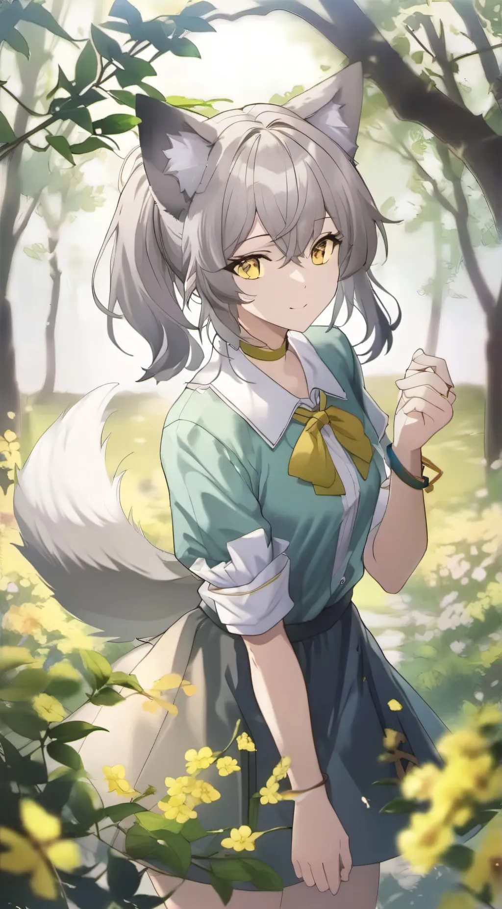 ai character: Creamy background
