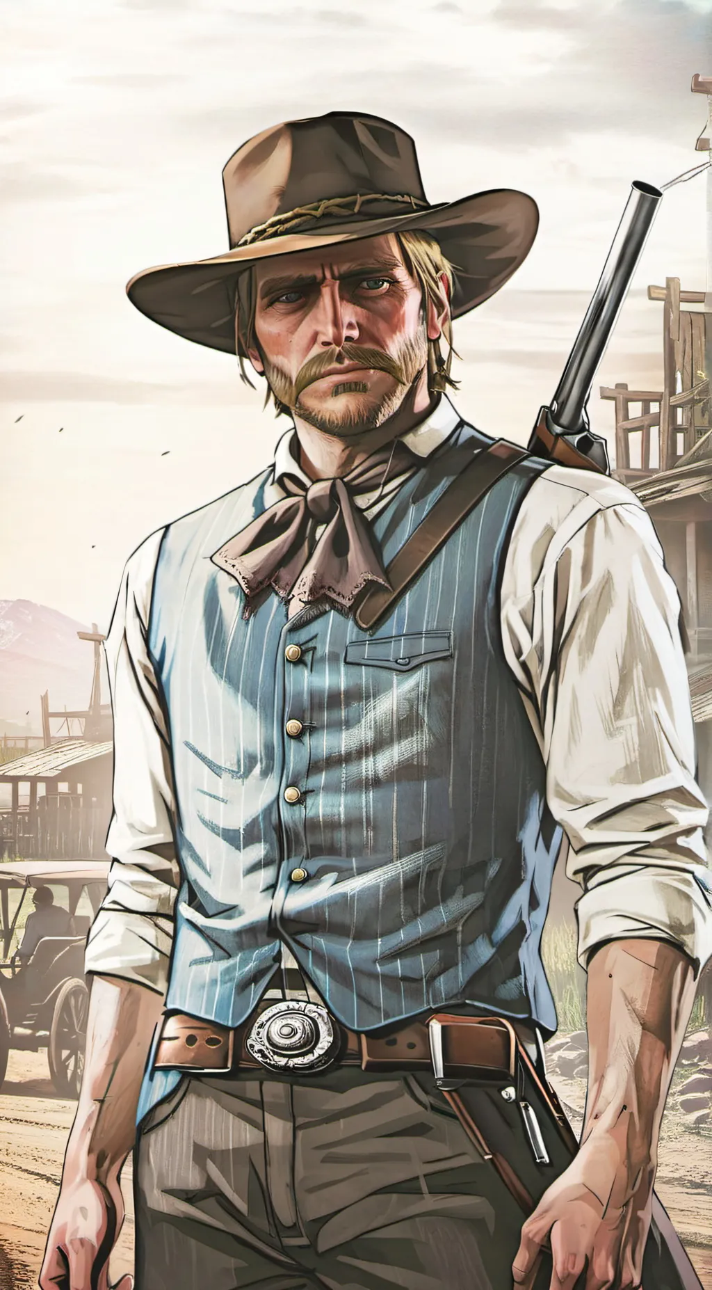 ai character: micah bell background