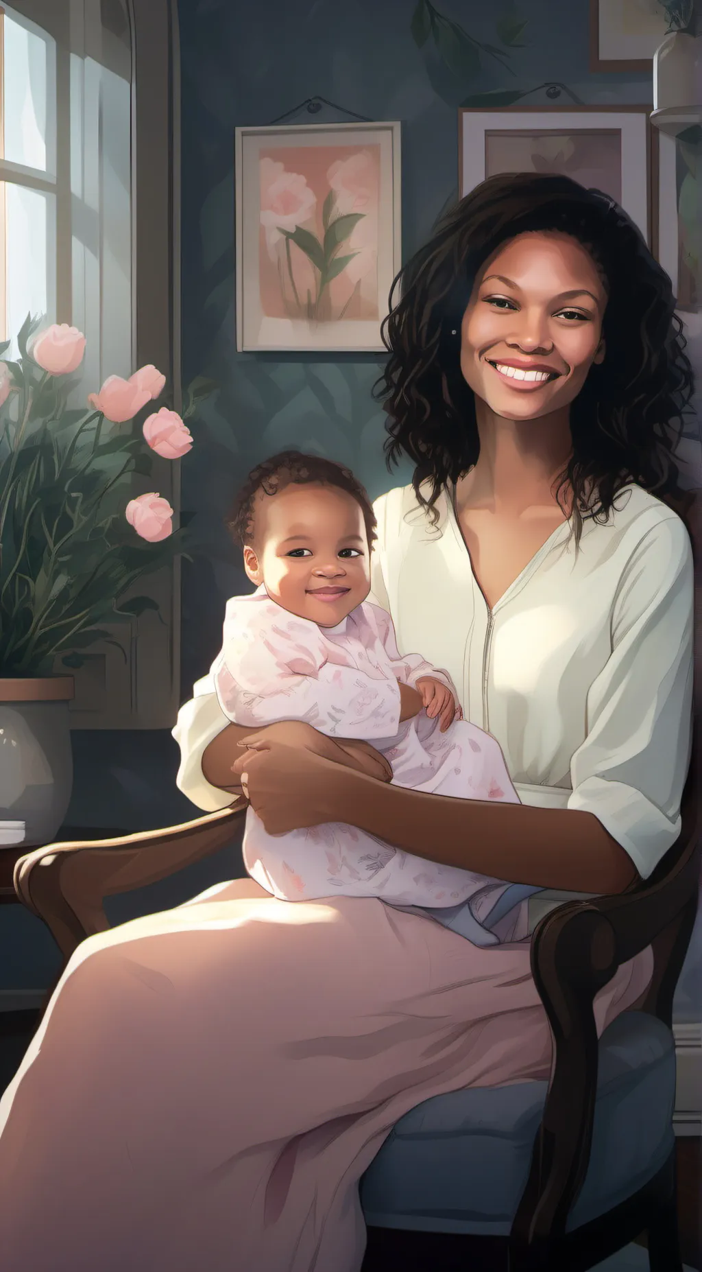 ai character: Pamela Fields background