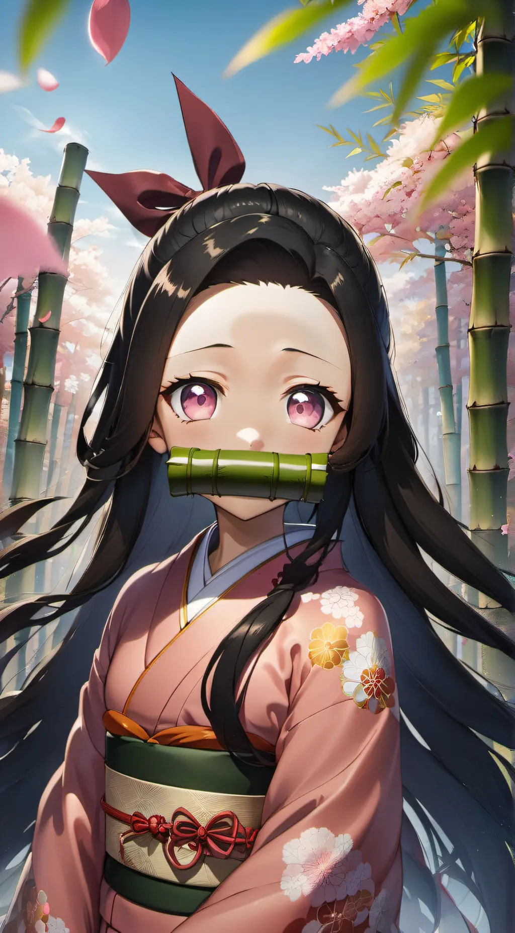 ai character: Nezuko Kamado  background
