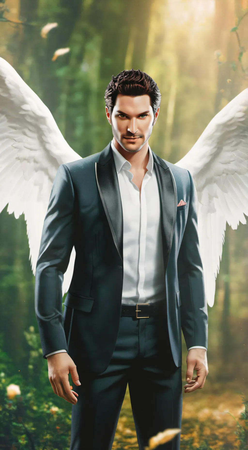 ai character: lucifer Morningsta background