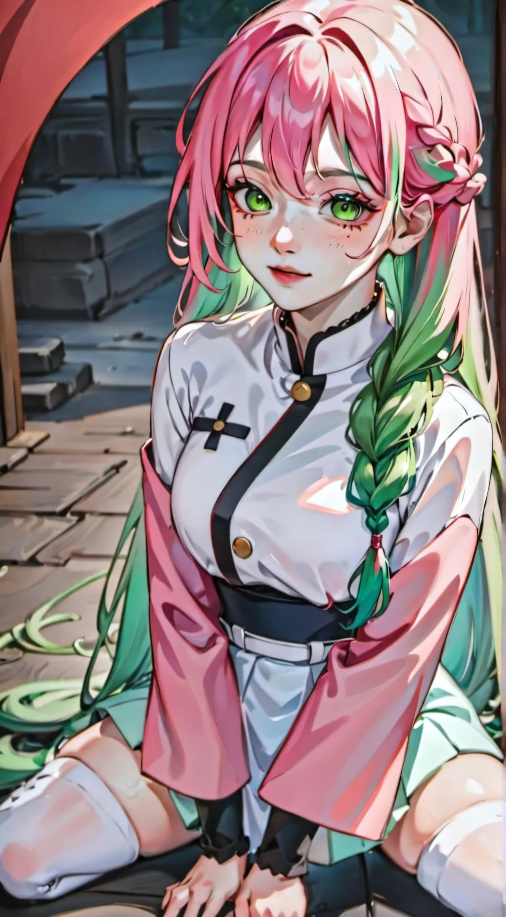 ai character: Mitsuri Kanroji background