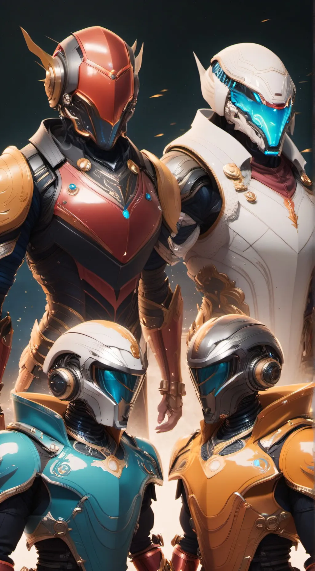 ai character: Sun and moon show  background