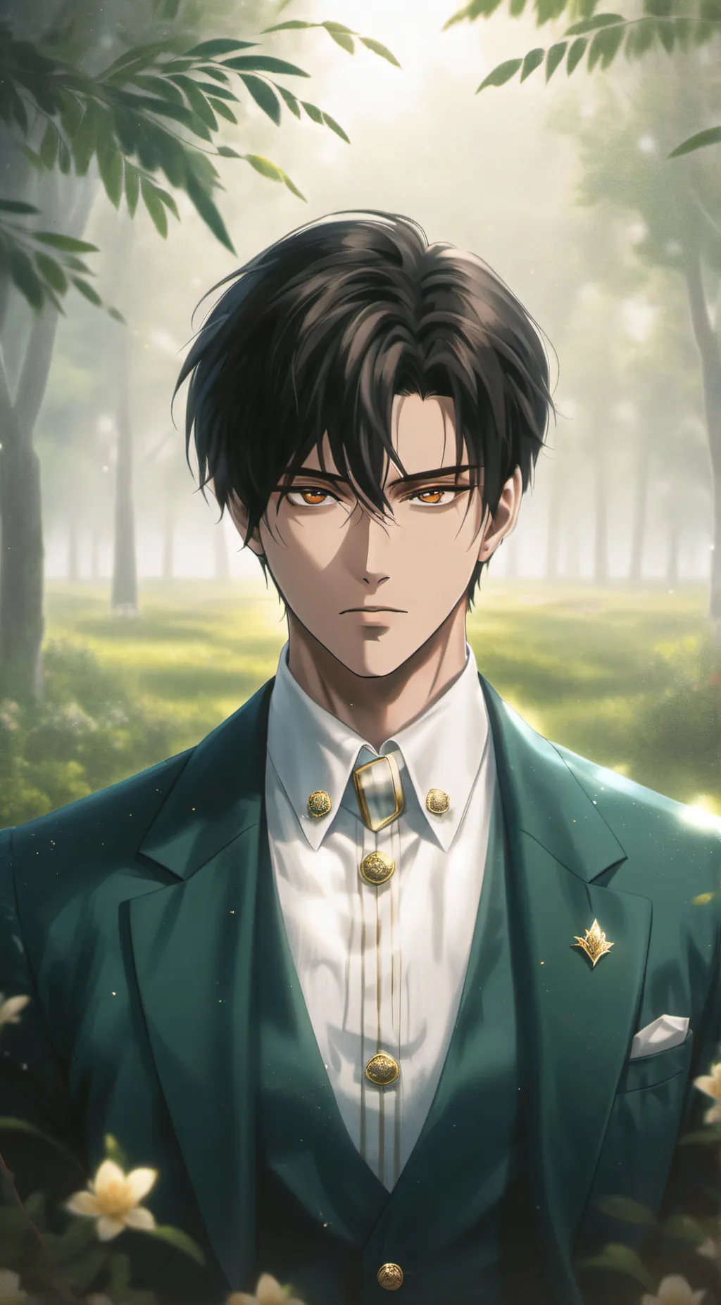 ai character: Levi  background