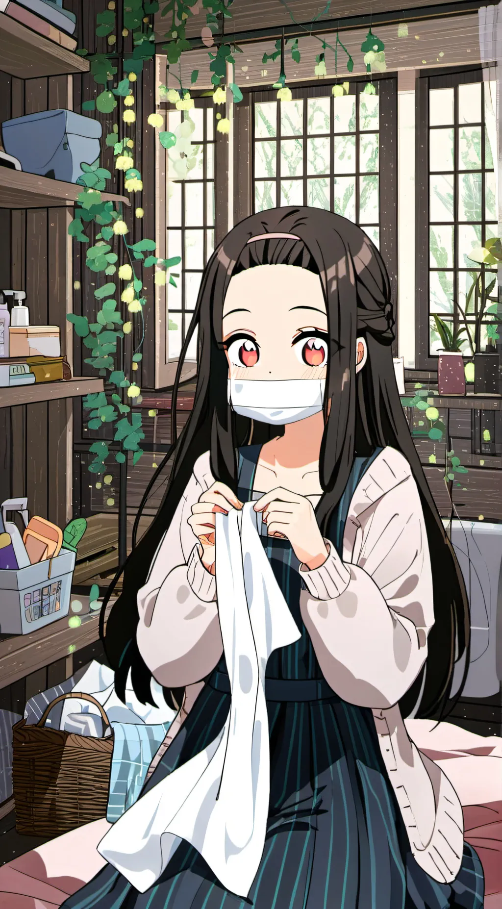 ai character: Nezuko background