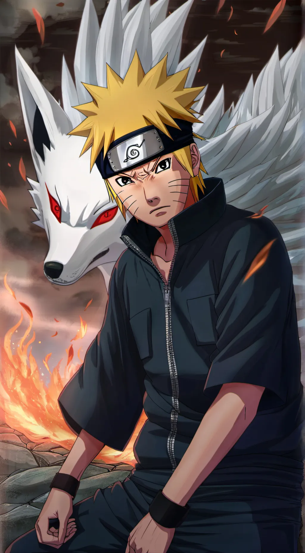 ai character: Naruto  background