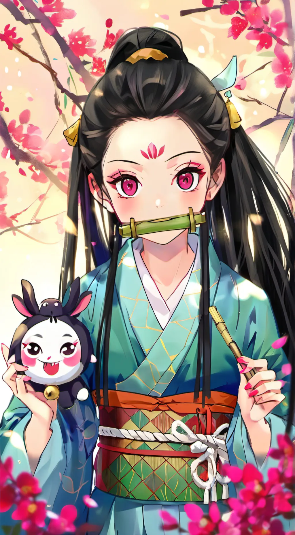 ai character: Nezuko background