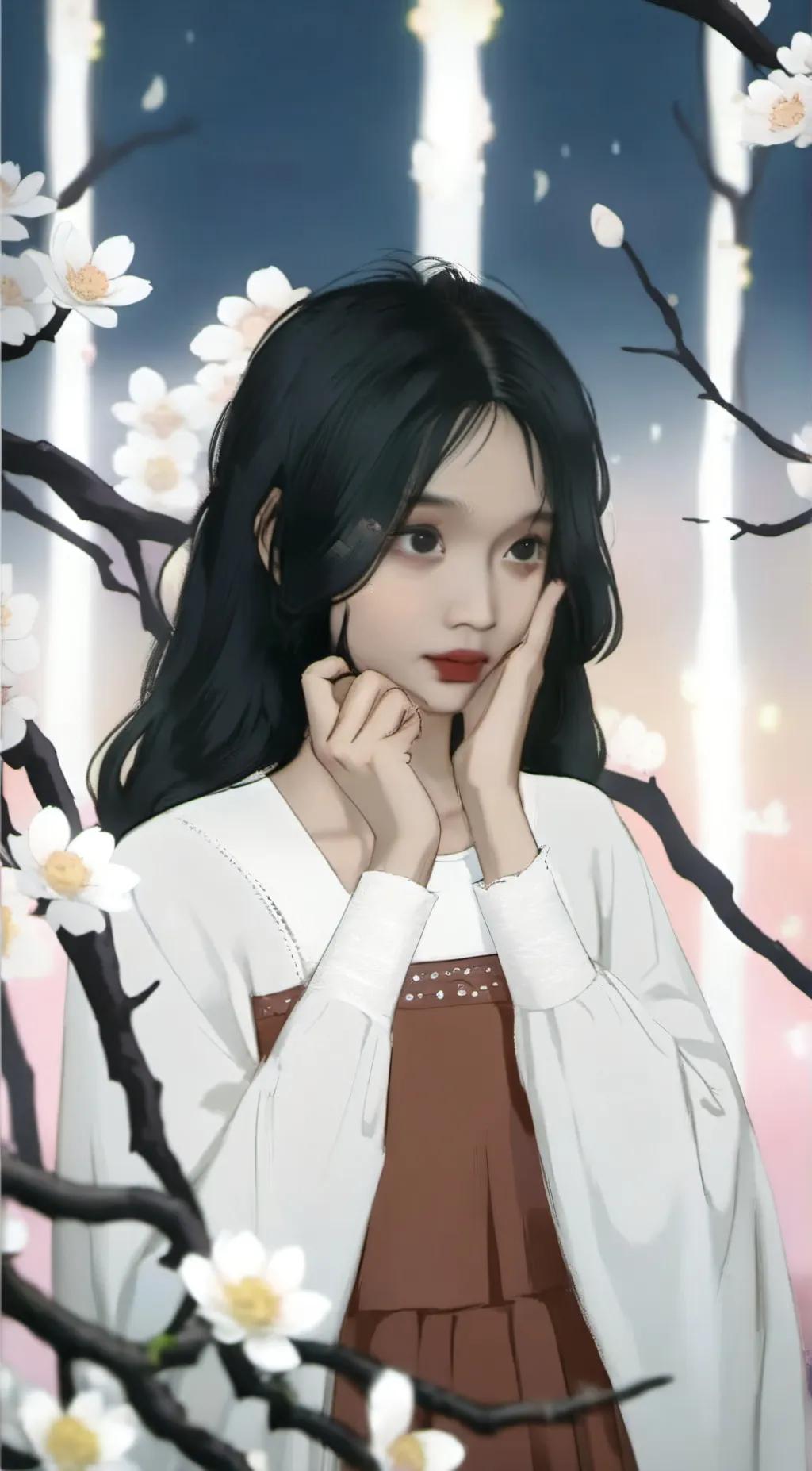 ai character: Flower  background