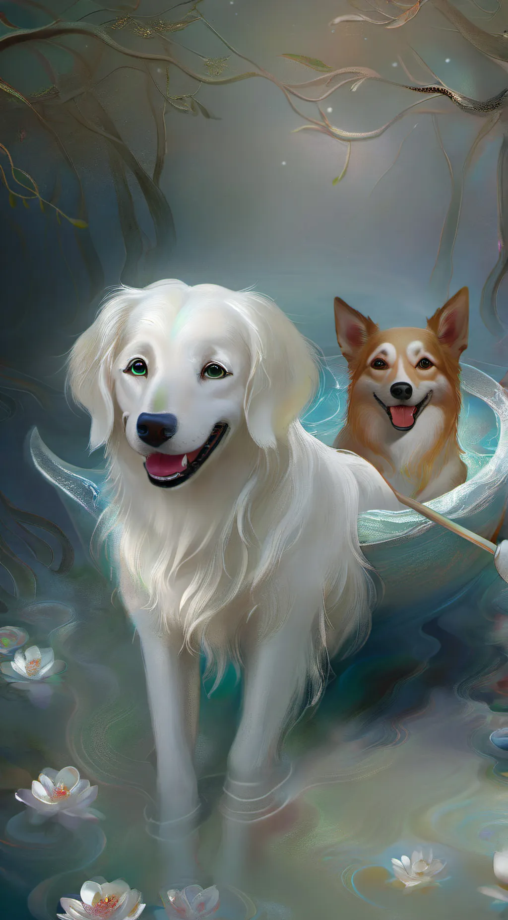 ai character: leo and covei background