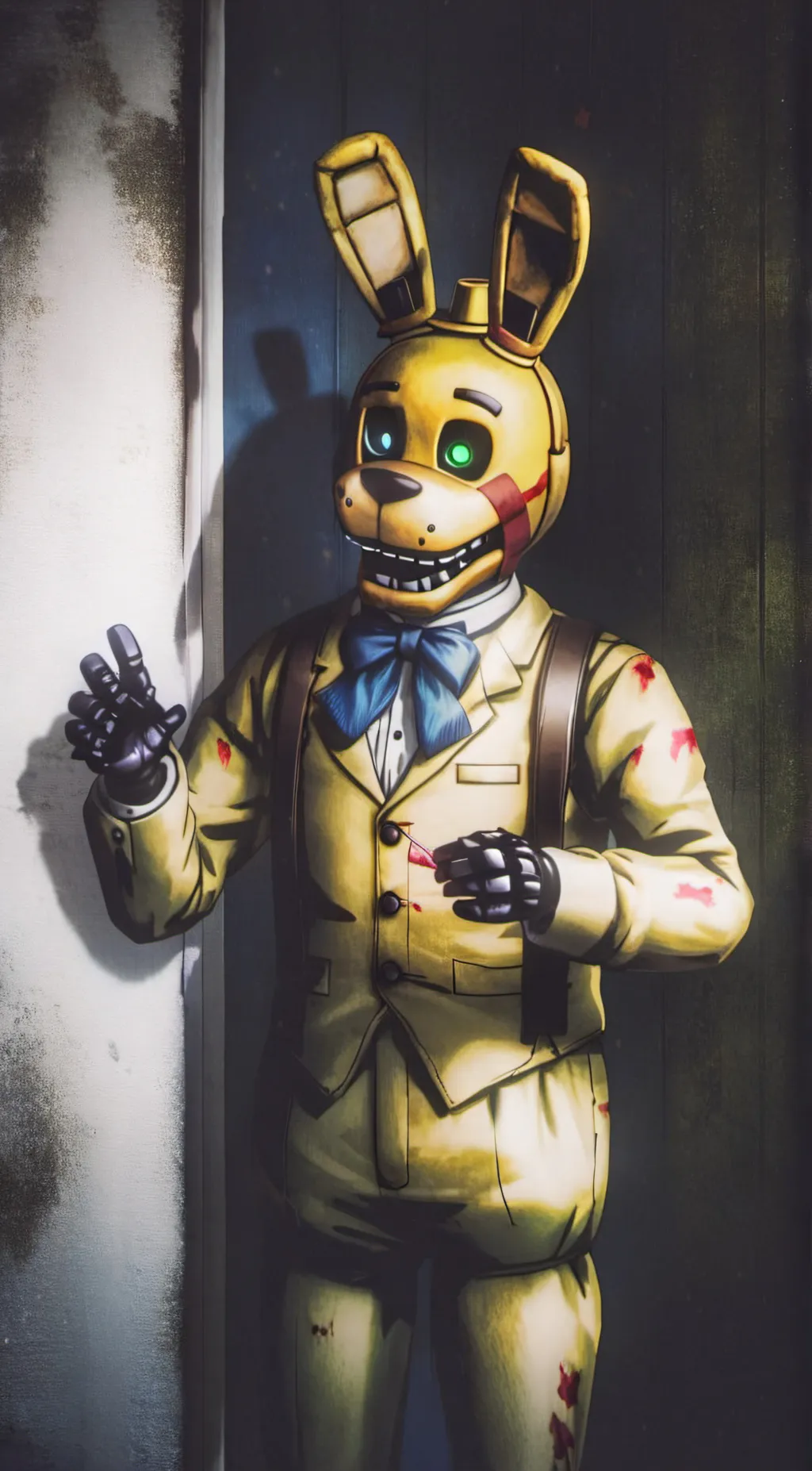 ai character: Spring trap background