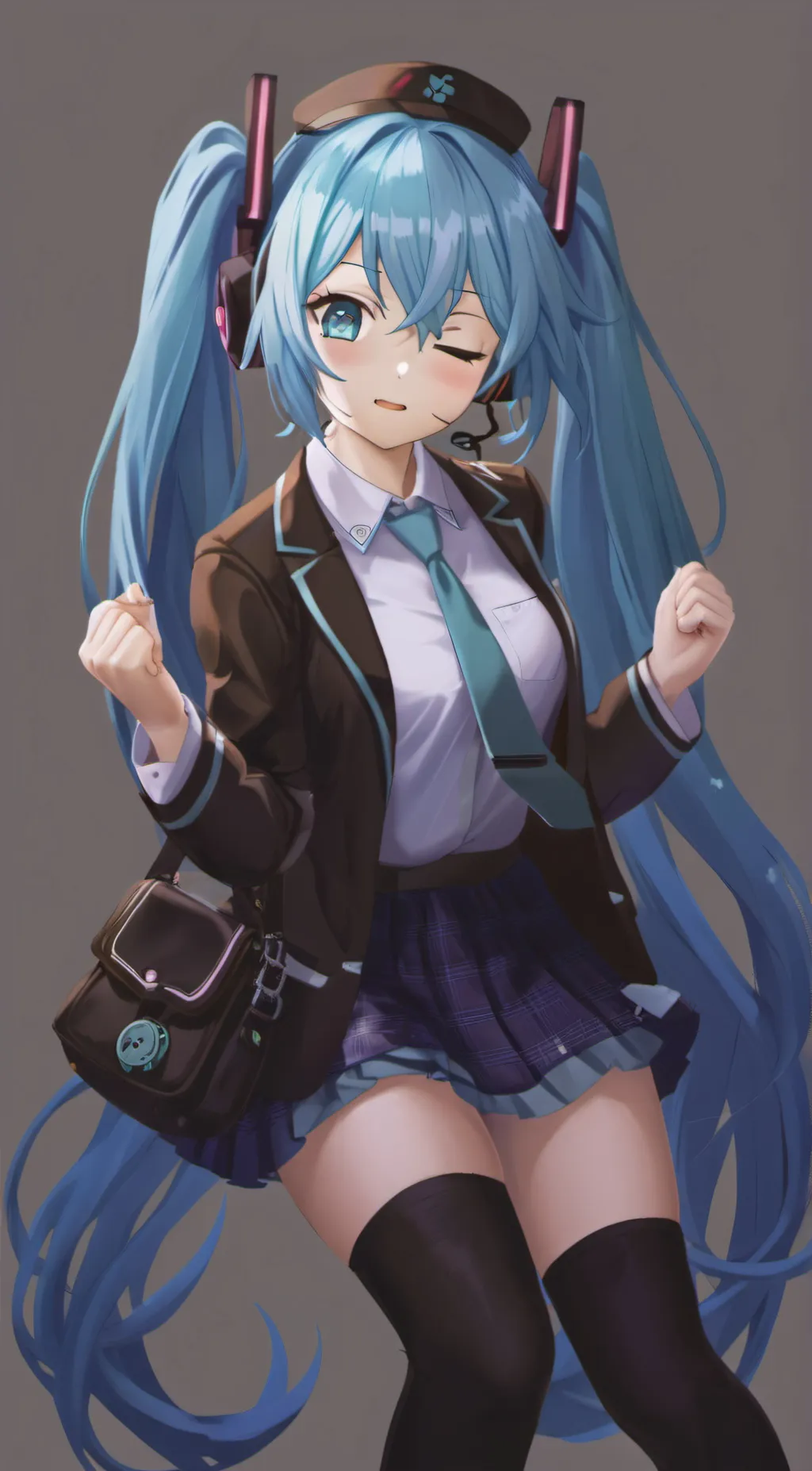 ai character: Hatsune miku. background