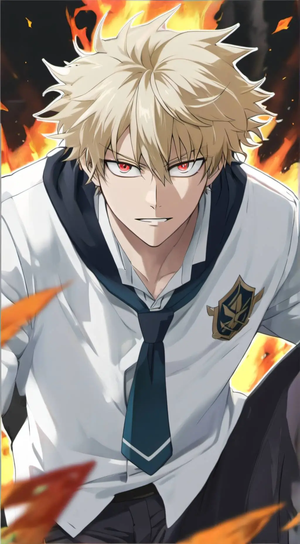 ai character: Katsuki bakugo/dad background